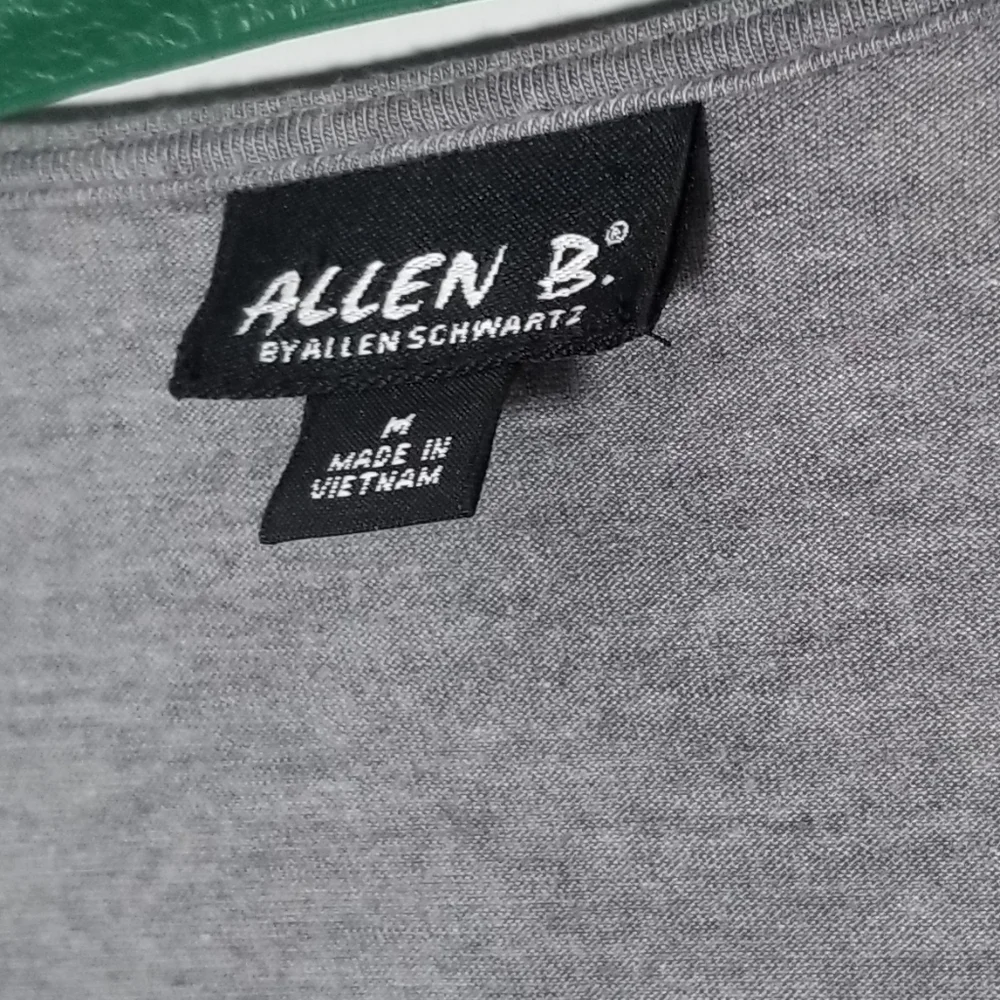 Allen B Military Inspired 2 Tone Mini Dress, Capped Studded Sleeves Black Gray M - Picture 5 of 9